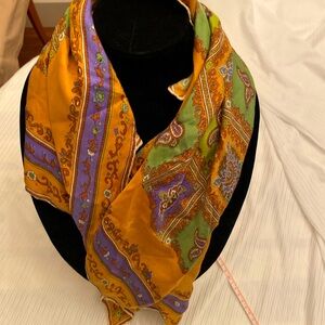 Silk Vintage head scarf from England